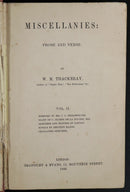 1856 4vol Miscellanies Prose & Verse W.M. Thackeray Antique Literature Books-10