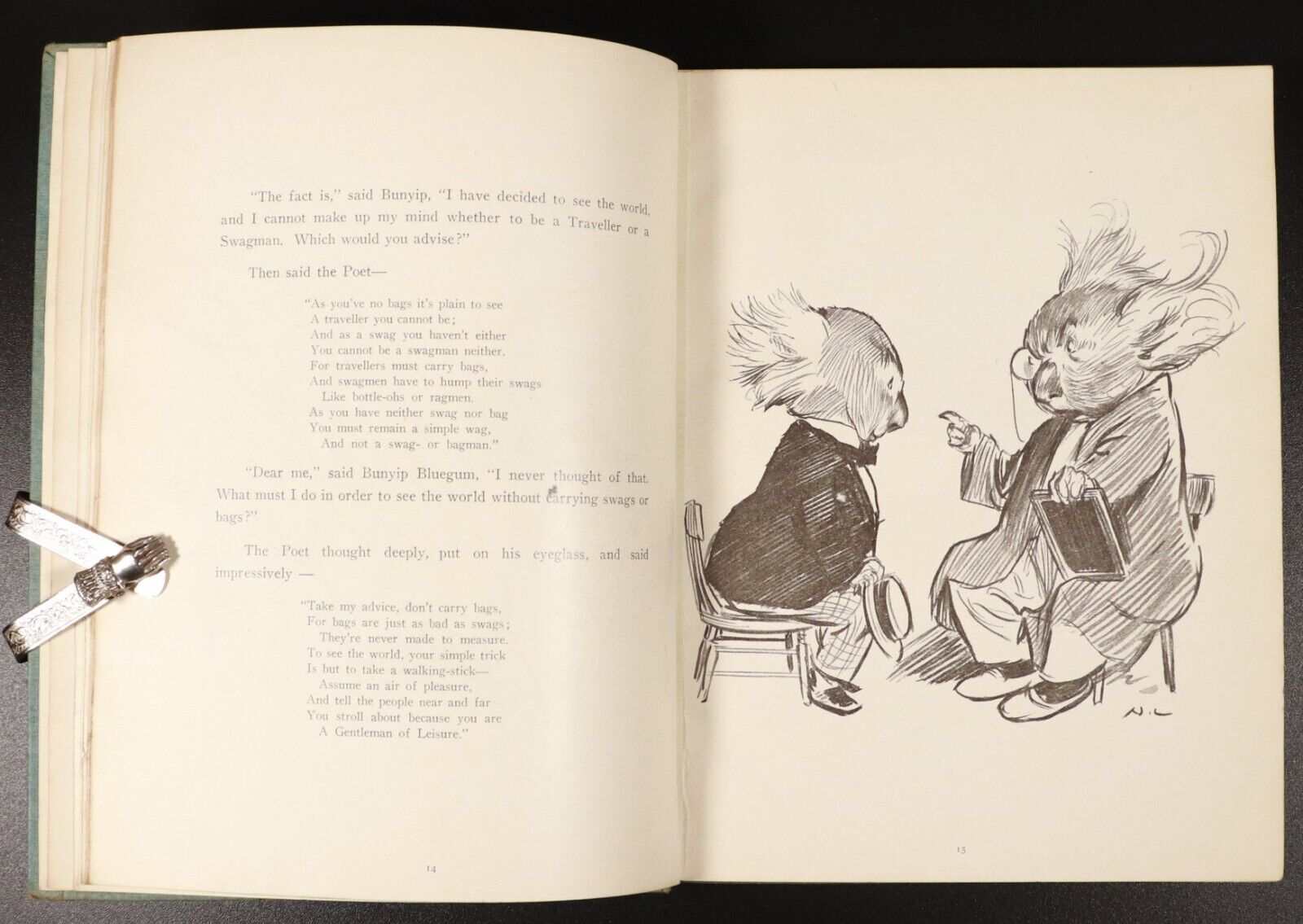 1924 The Magic Pudding by Norman Lindsay 1st Edition Childrens Book Partial DJ