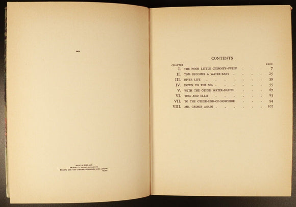 c1950 The Water Babies by Charles Kingsley Vintage Children's Book H.G. Theaker