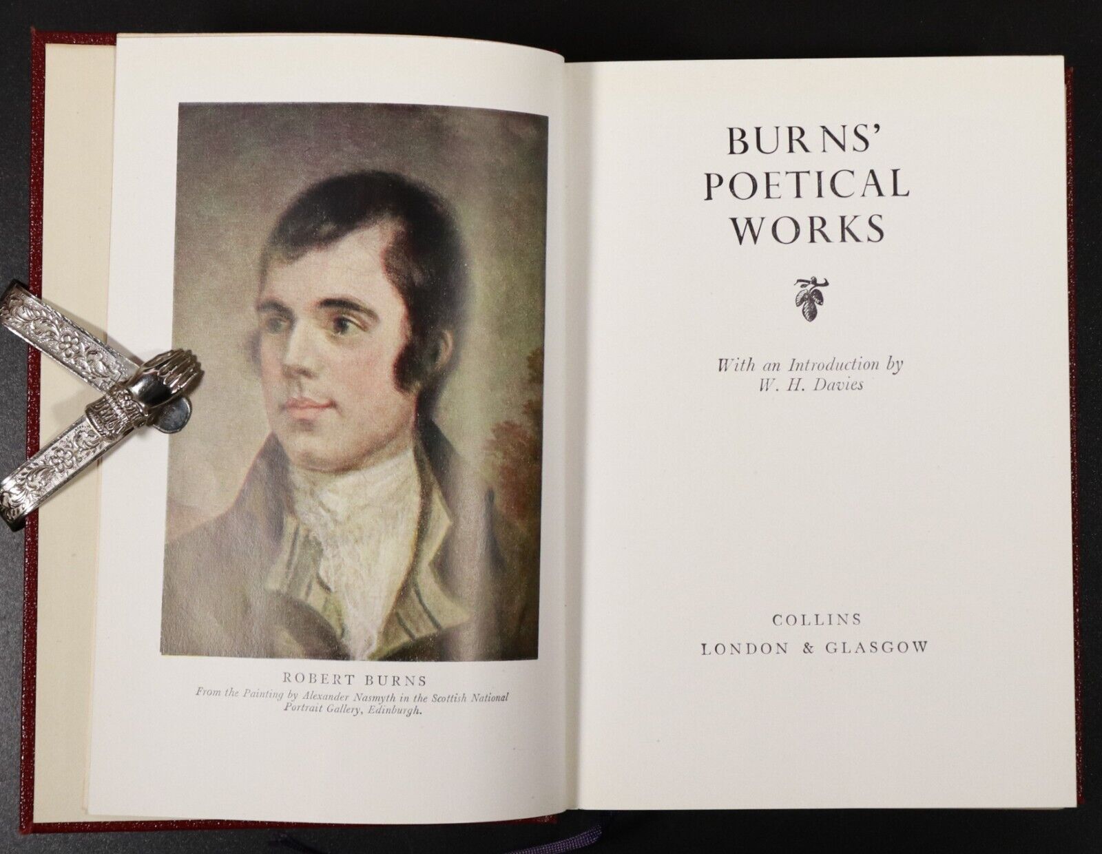 c1950 Burns' Poetical Works by Robert Burns Scottish Poetry Book W.H. Davies