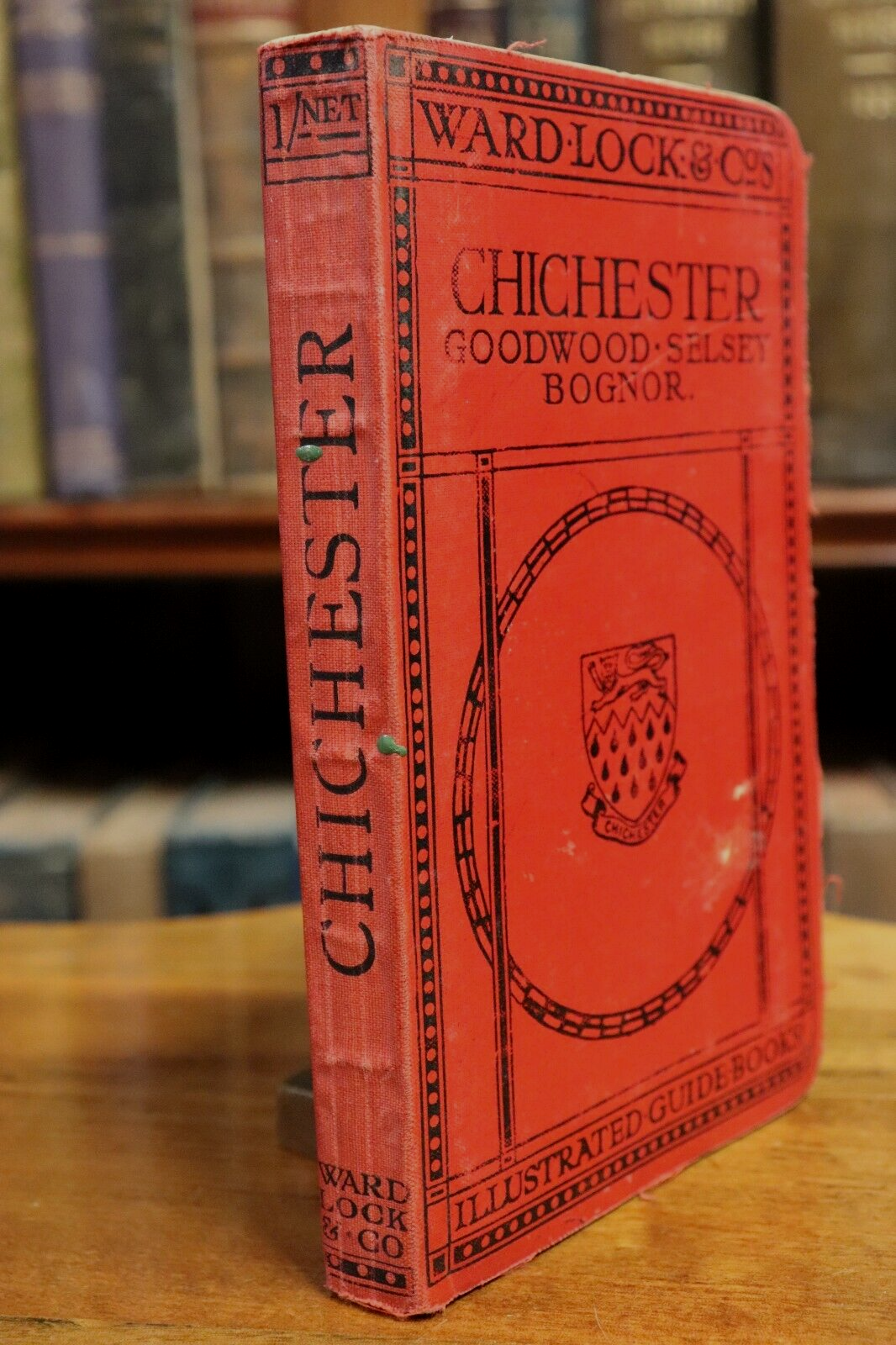 c1920 Guide To Chichester: Ward Lock & Co Antique Travel Guide Book w/Maps