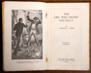 c1929 The Girl Who Helped Ned Kelly by C.E. Taylor Rare Australian Fiction Book-2