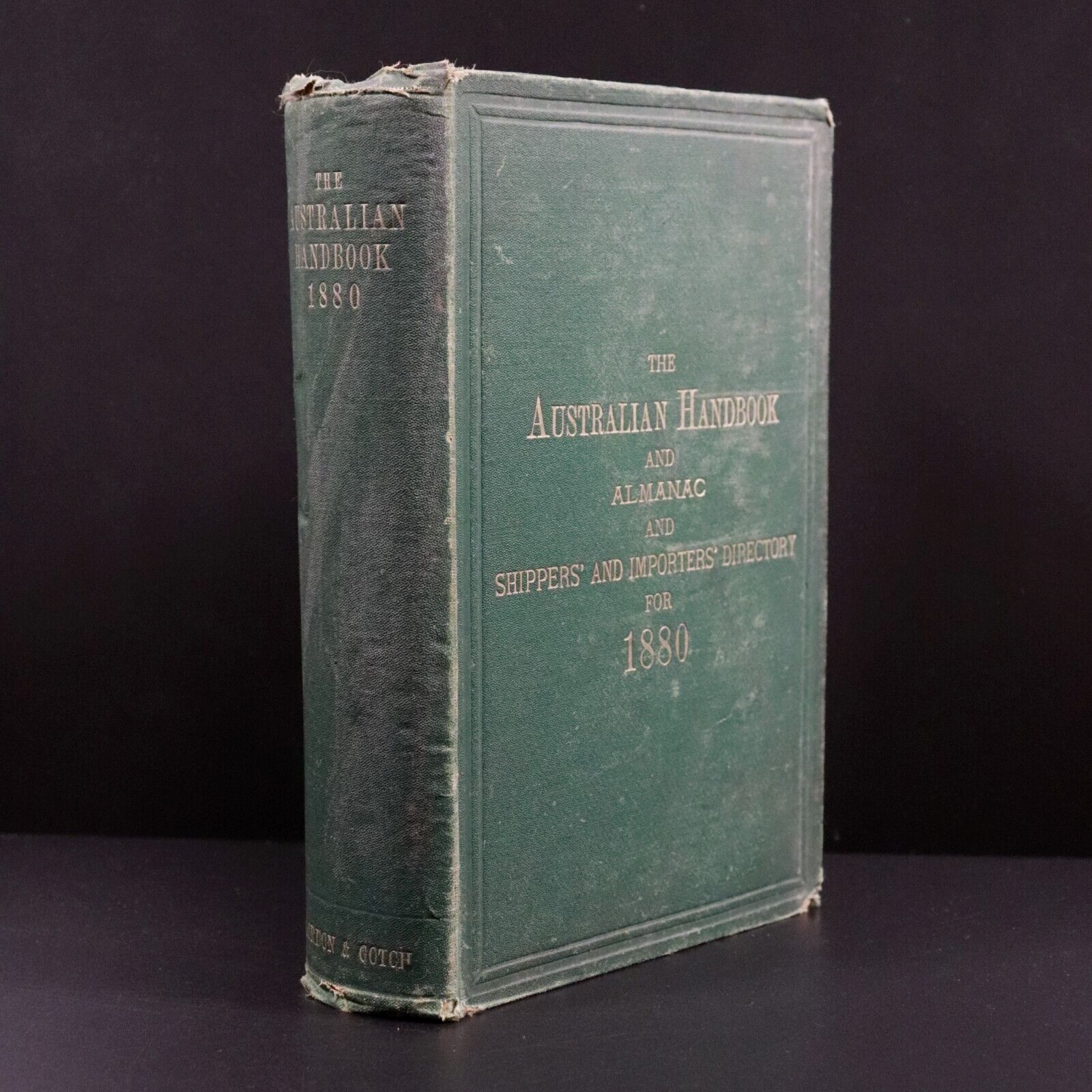 1880 Australian Handbook Almanac Importers Directory Antiquarian Reference Book