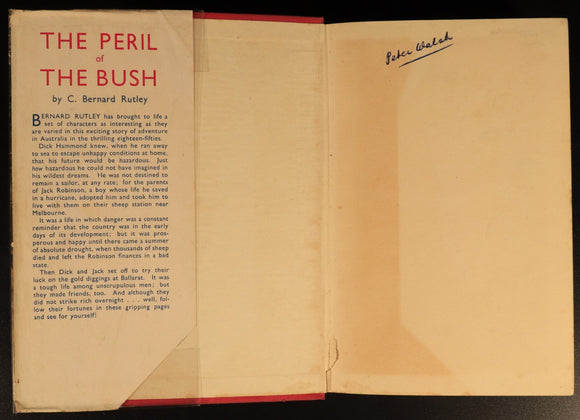 1950 The Peril Of The Bush by C. Bernard Rutley Vintage Australian Fiction Book