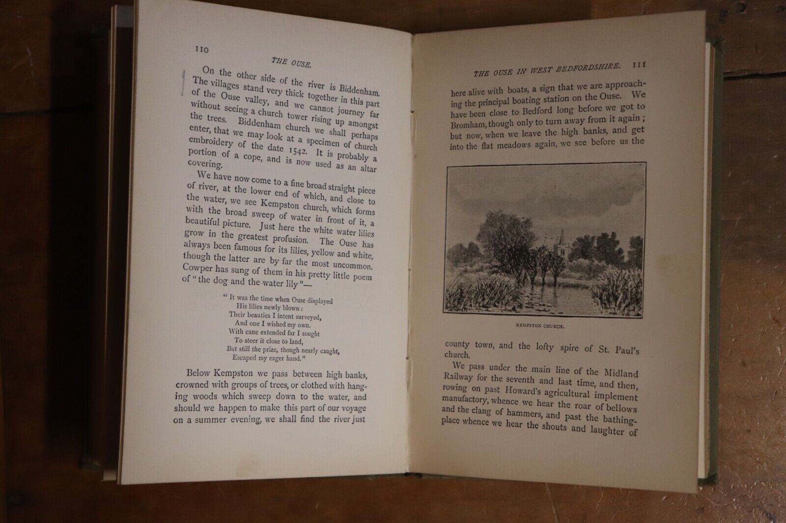 c1891 The Ouse by A.J. Foster Antique British Natural History Book w/Map