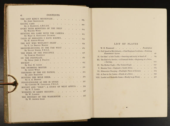 c1930 The Boys All-Round Book by Walter Wood Antique Illustrated Childrens Book