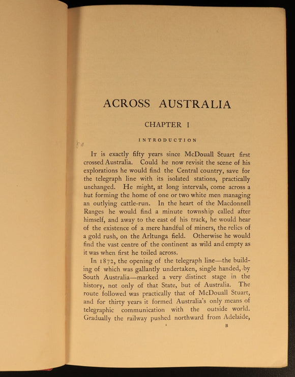 1912 Across Australia by B Spencer & FJ Gillen Antique Australian History Books
