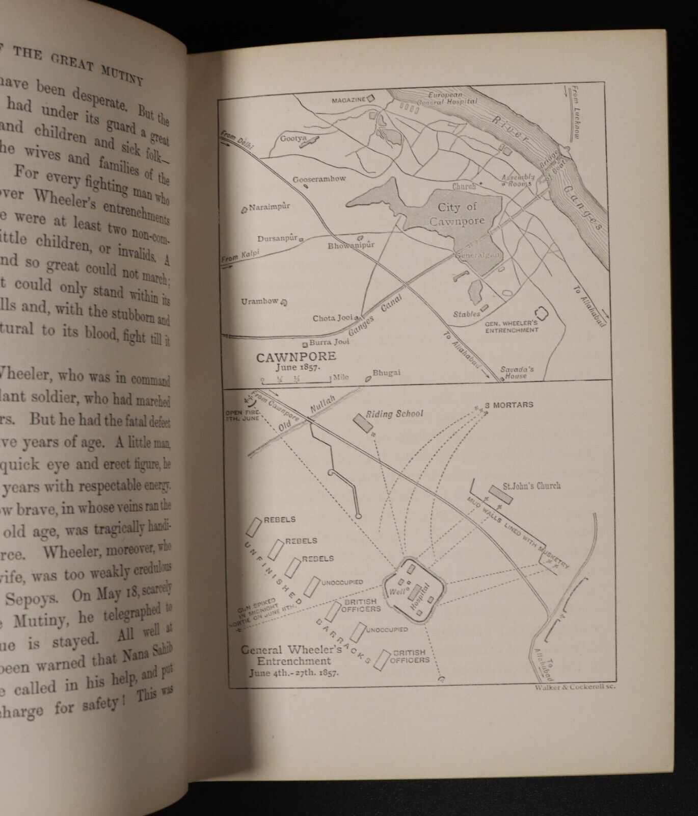 1902 The Tale Of The Great Mutiny by WH Fitchett Antique Military Book Map