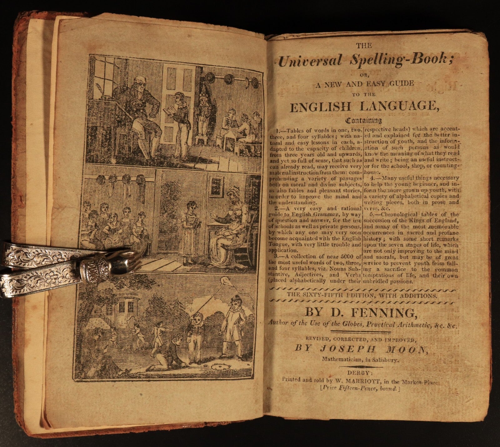 c1820 The Universal Spelling Book by Fenning & Moon Antiquarian Reference Book
