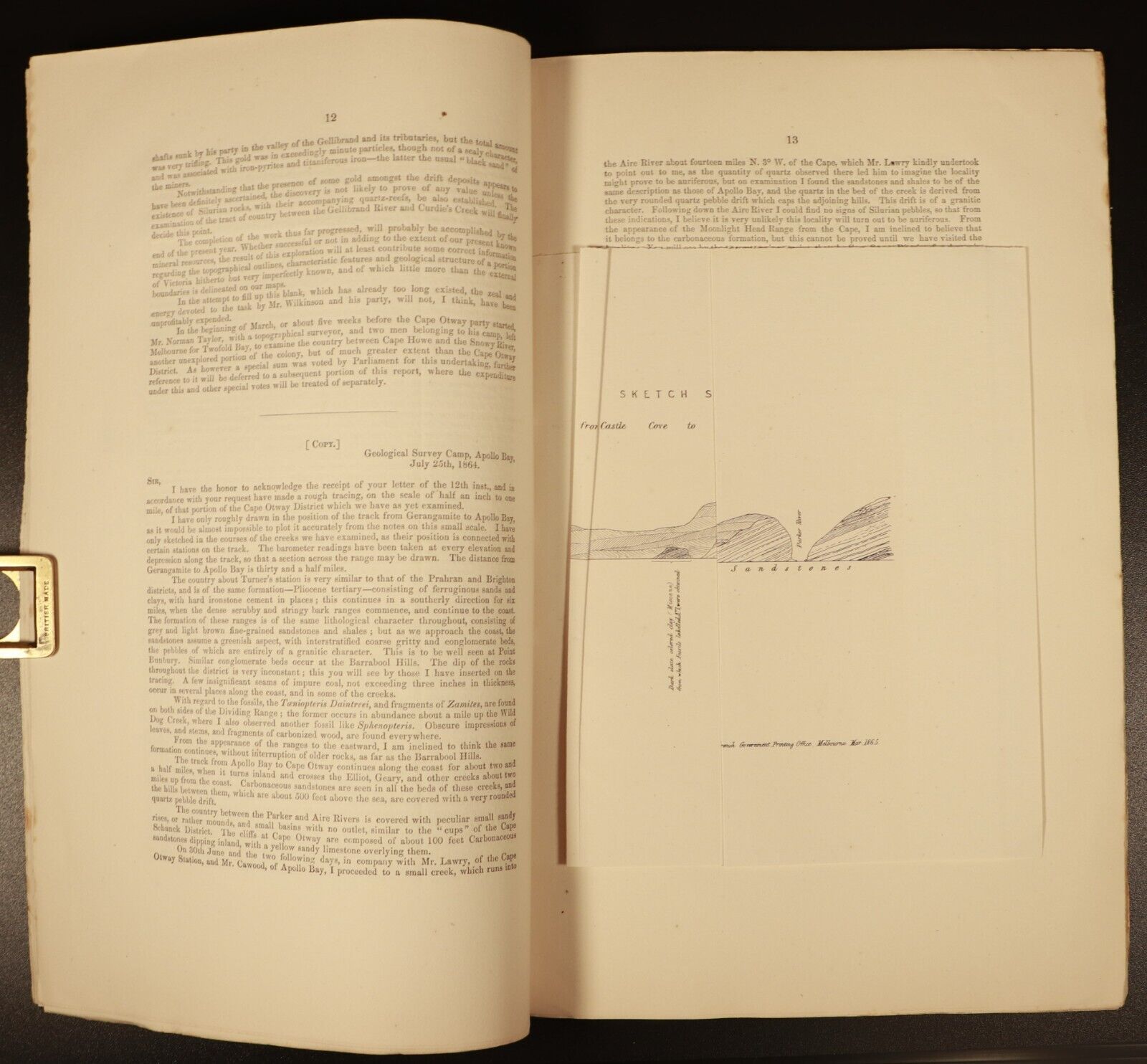 1865 Geological Survey Of Victoria Colonial Government Report History Book 1864