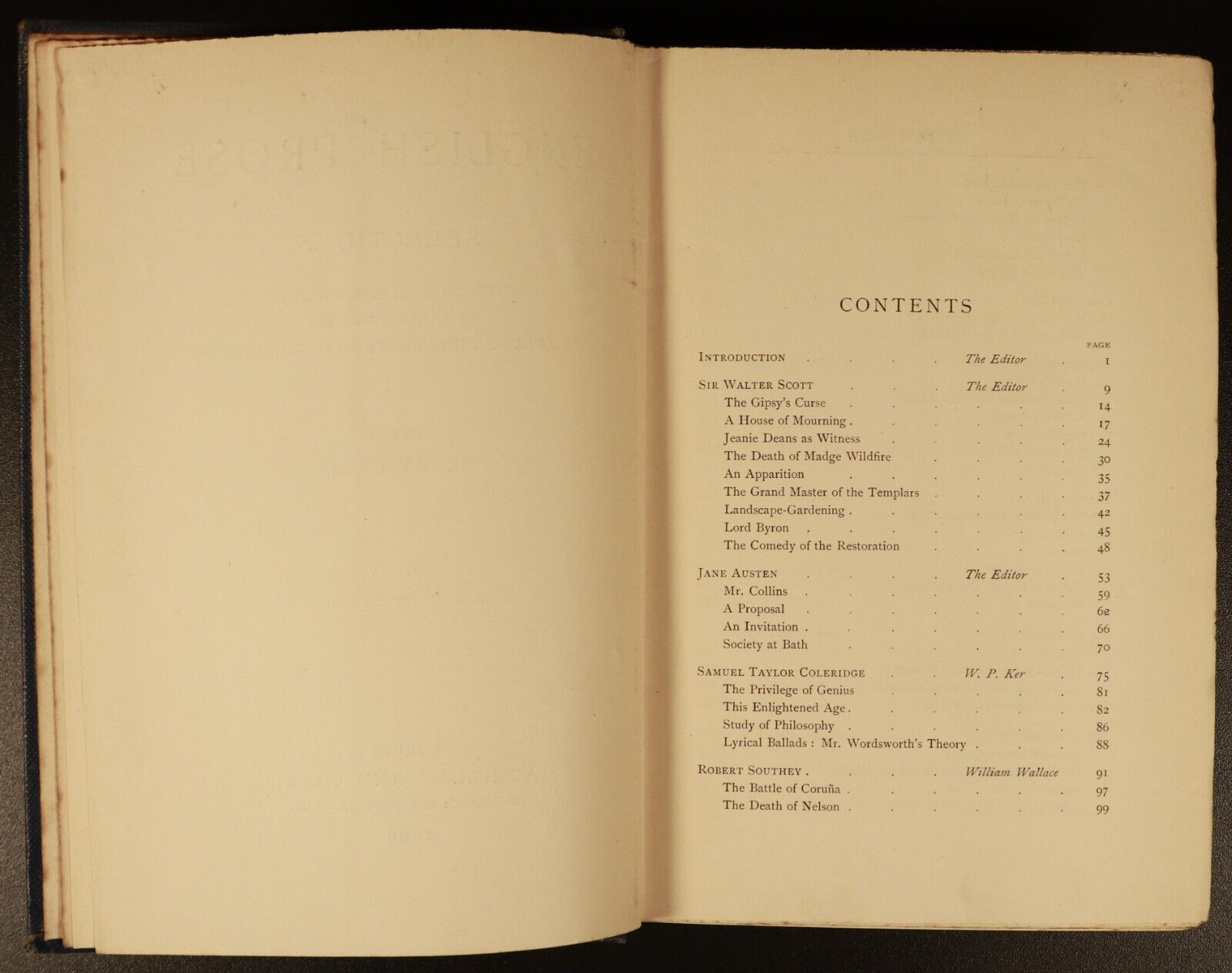 1896 English Prose Selections 19th Century Henry Craik Antique Literature Book