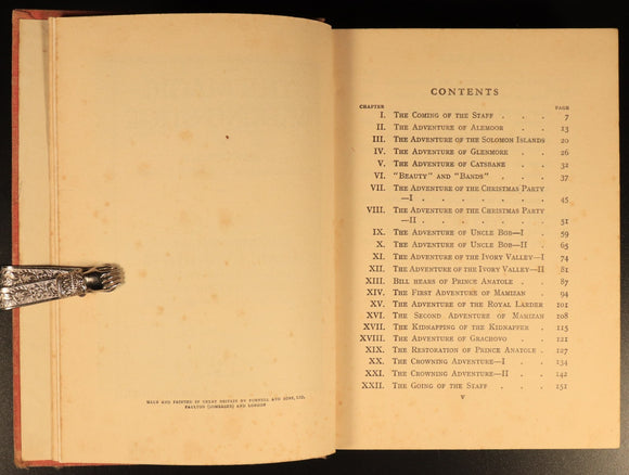 c1935 The Magic Walking Stick & Arabian Nights Antique Fiction Childrens Book