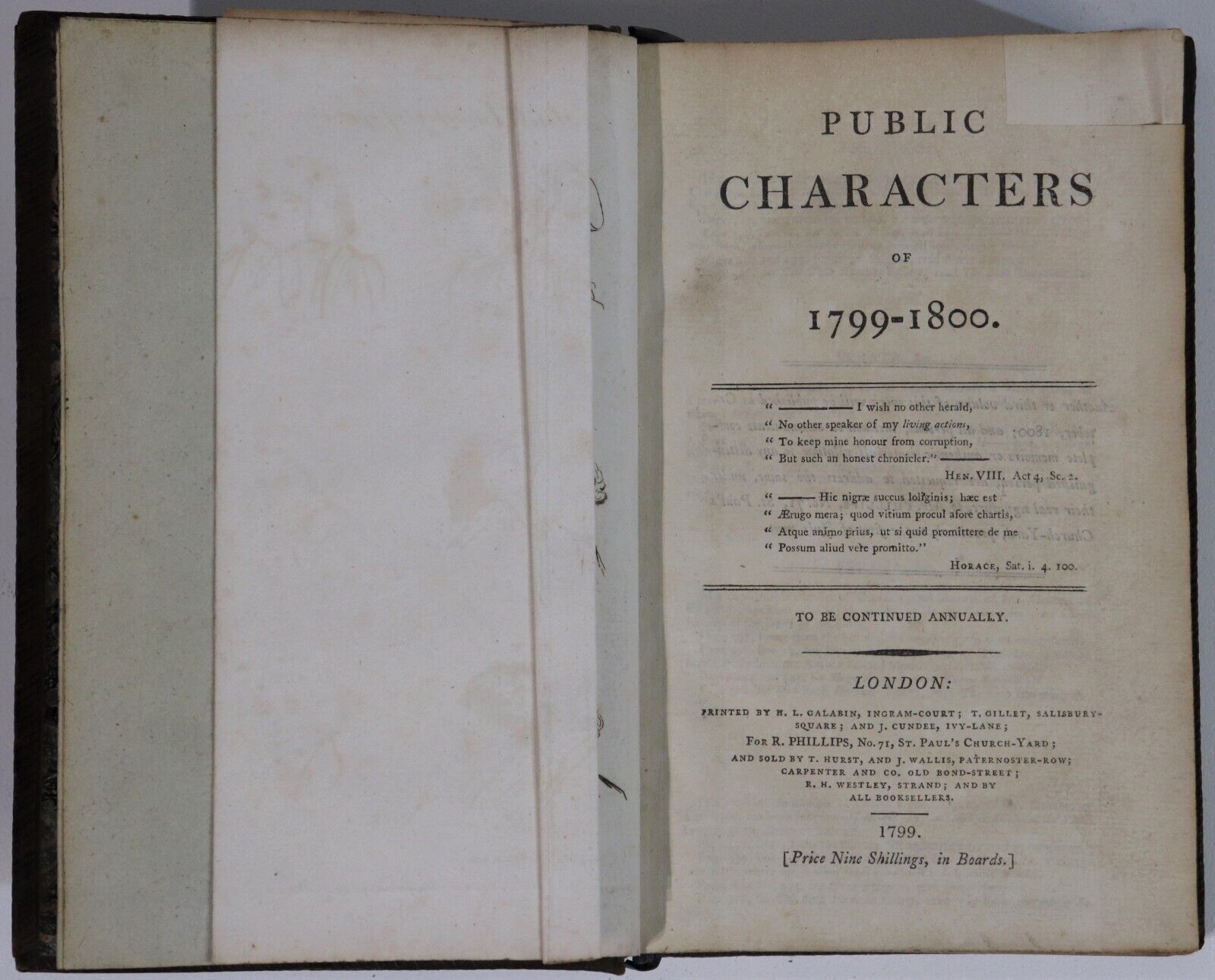 1798-1807 8vol British Public Characters: R Phillips Antiquarian Book Set