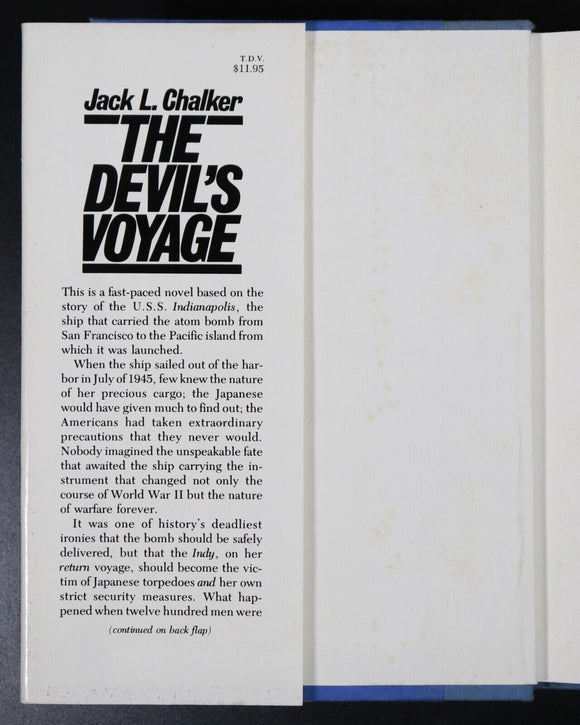1981 The Devils Voyage by JL Chalker Vintage Military Fiction Book 1st Ed SIGNED