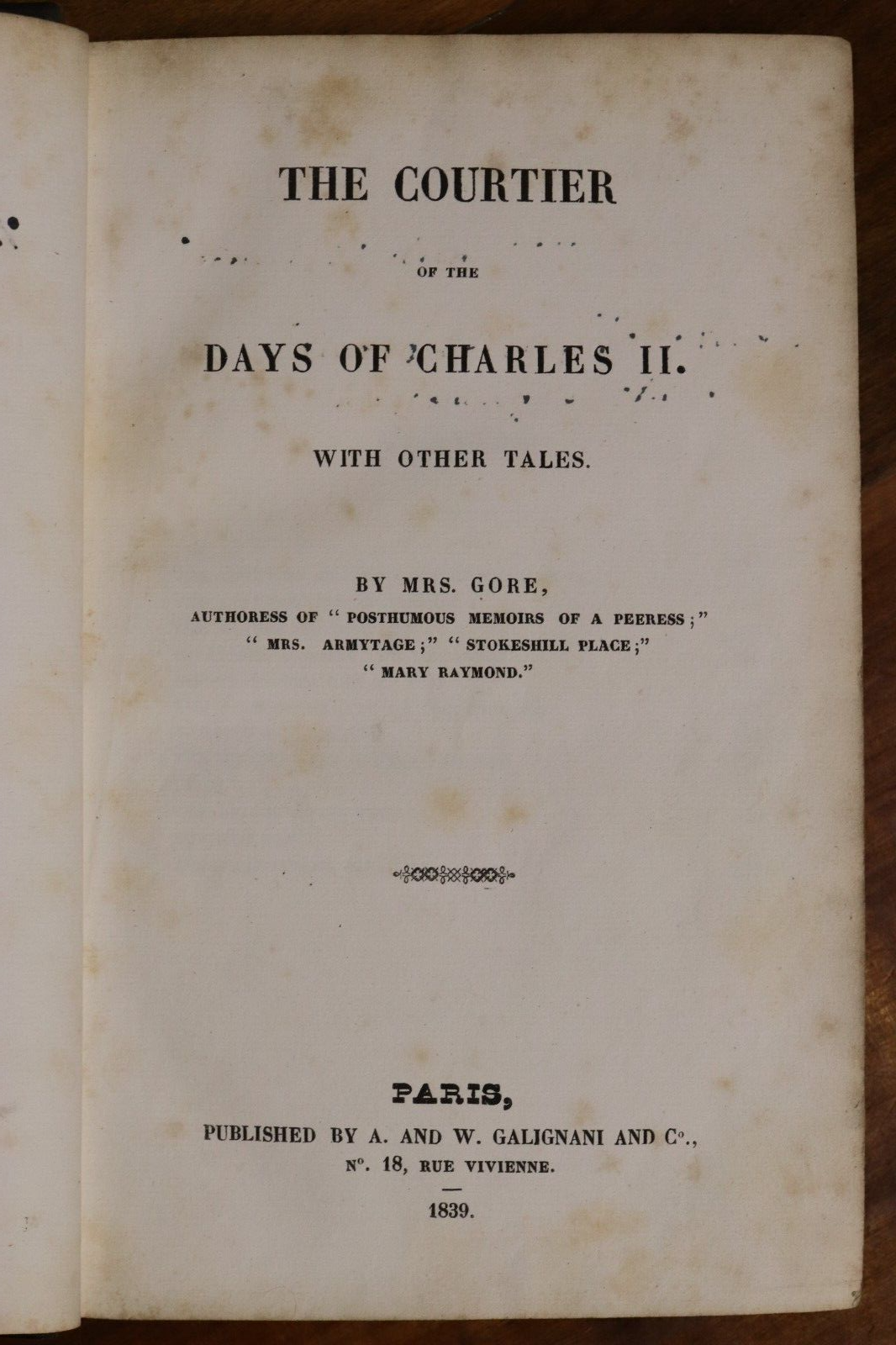 1839 The Courtier Of The Days Of Charles II Antiquarian British History Book - 0