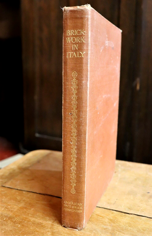 1925 Brickwork In Italy by GC Mars Antique American Architecture Reference Book