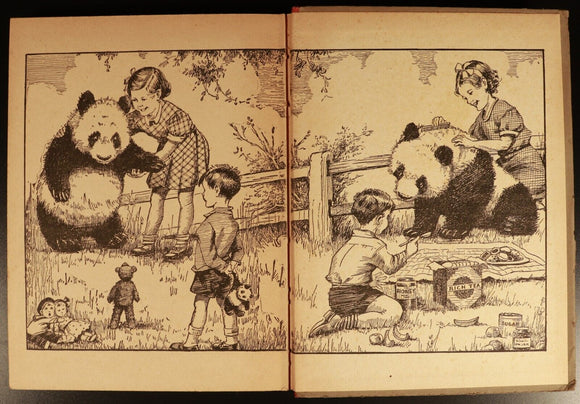 c1950 My Pet Panda Antique British Illustrated Childrens Book Birn Brothers Ltd