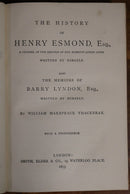 1875 The Works Of WM Thackeray Antique British Fiction & Literature Book-4