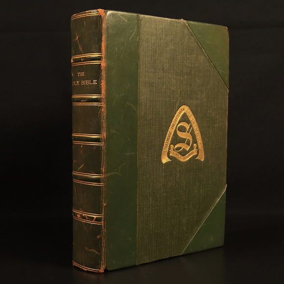 c1930 The Holy Bible With Old & New Testaments Antique Illustrated Bible