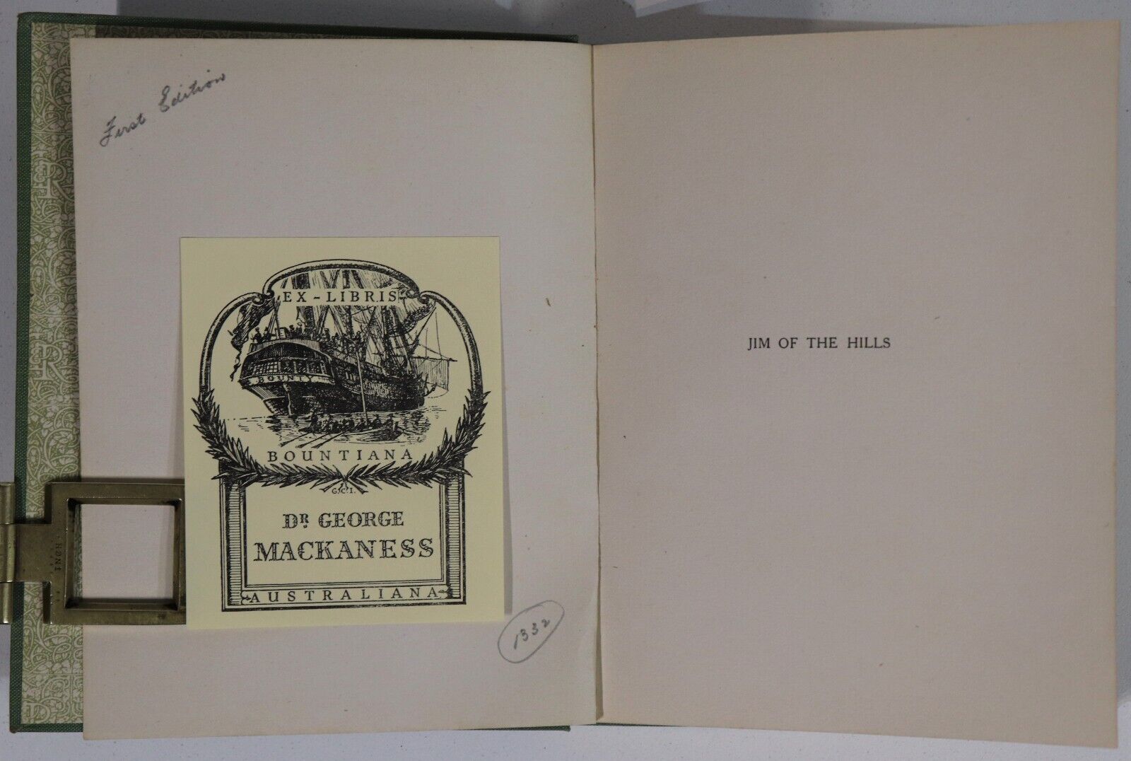 1919 Jim Of The Hills by CJ Dennis Antique Australian Fiction Book Mackaness