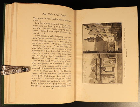 1914 The Spell Of Tyrol by WD McCrackan Antique Illustrated Travel Book Austria