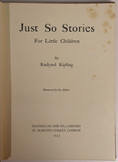 1953 Just So Stories by Rudyard Kipling Vintage British Childrens Fiction Book-2