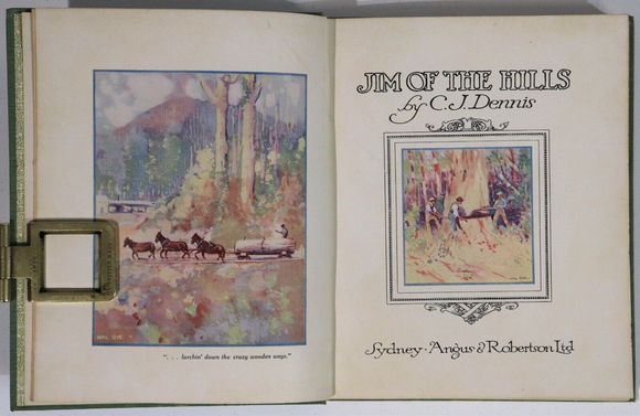 1919 Jim Of The Hills by CJ Dennis Antique Australian Fiction Book Mackaness