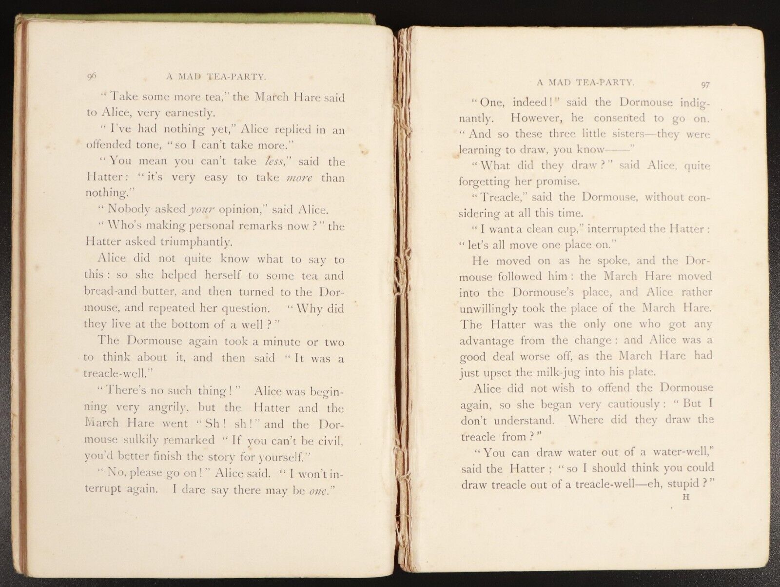 1887 Alice's Adventures In Wonderland L. Carroll Antique Fiction Book J. Tenniel