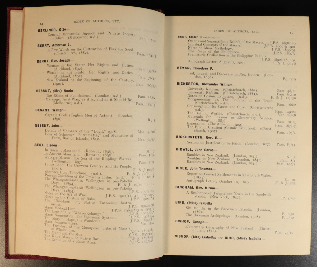 1912 Catalogue Of The Hocken Library Dunedin Antique NZ Reference Hist ...