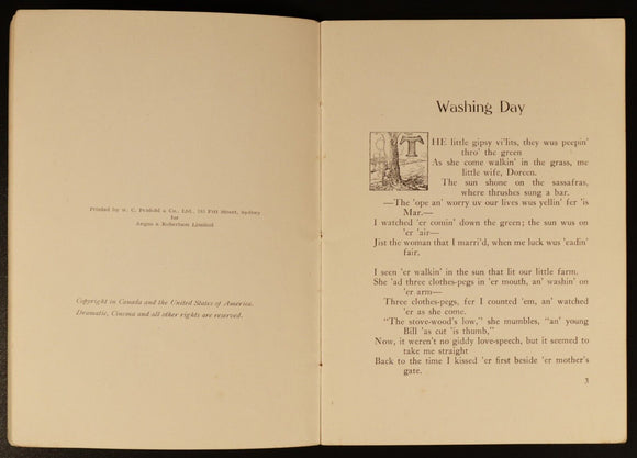 1917 Doreen by CJ Dennis 1st Edition Australian Fiction Literature Book WW1