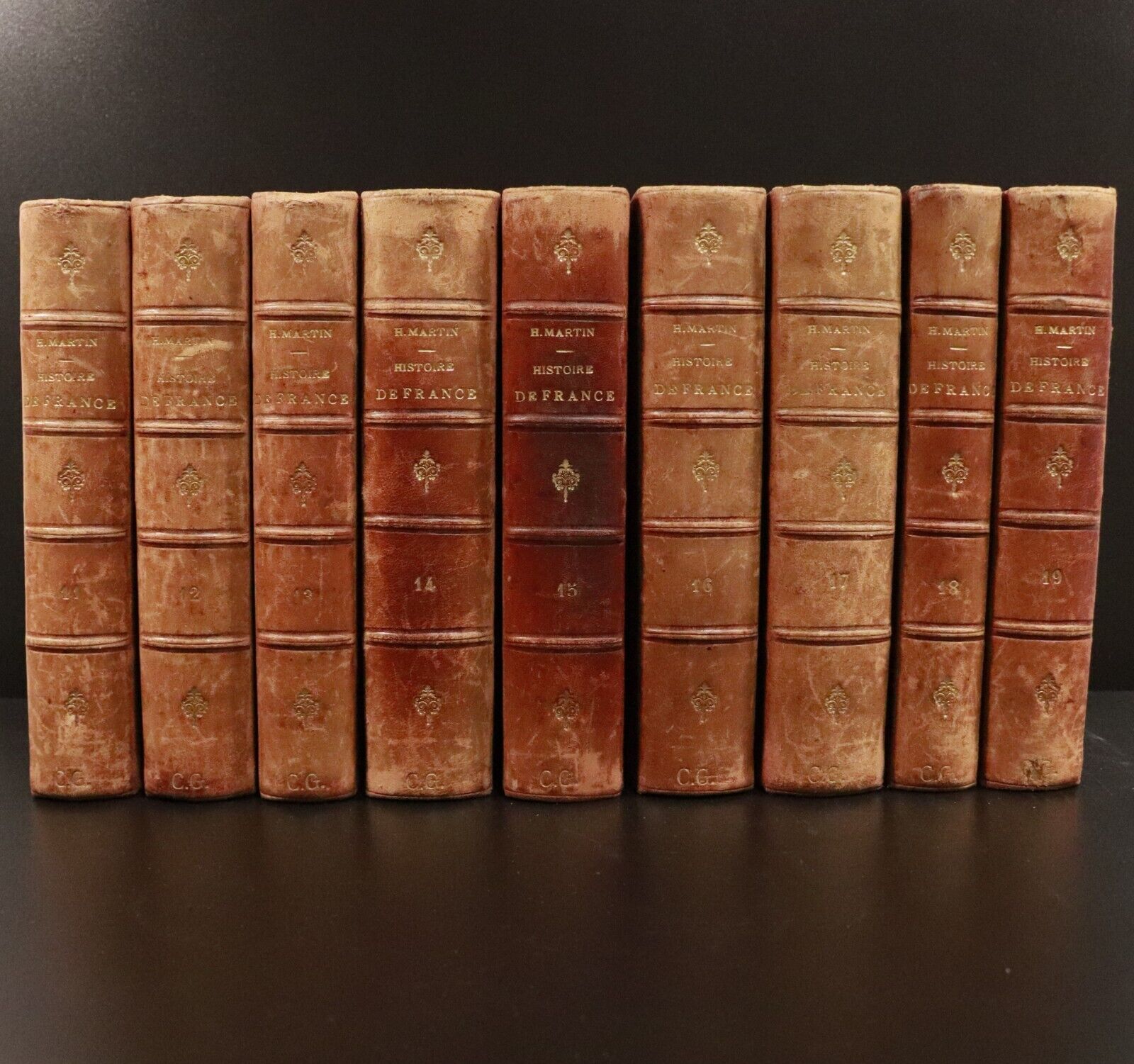 1844 19vol Histoire De France by M. Henri Martin Antiquarian History Books