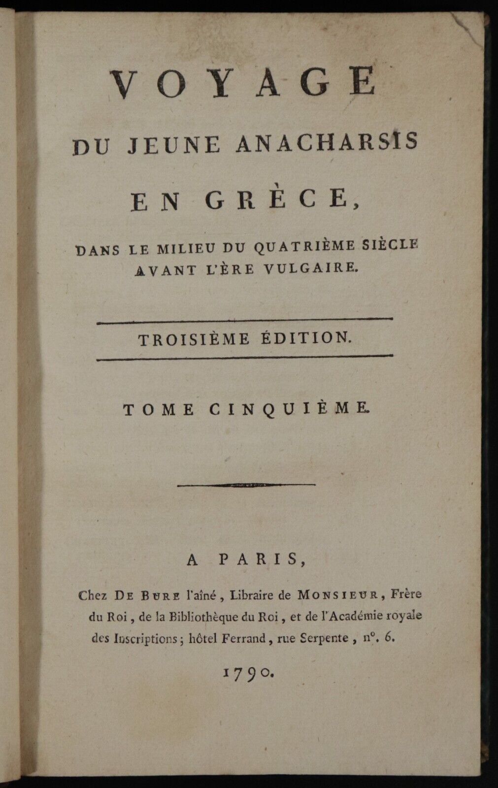 1790 6vol Voyage De Jeune Anacharsis En Grece Antiquarian History Books