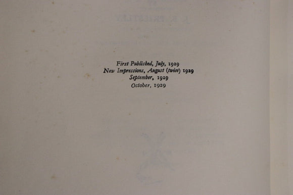 1929 The Good Companions by JB Priestley Antique British Fiction Book