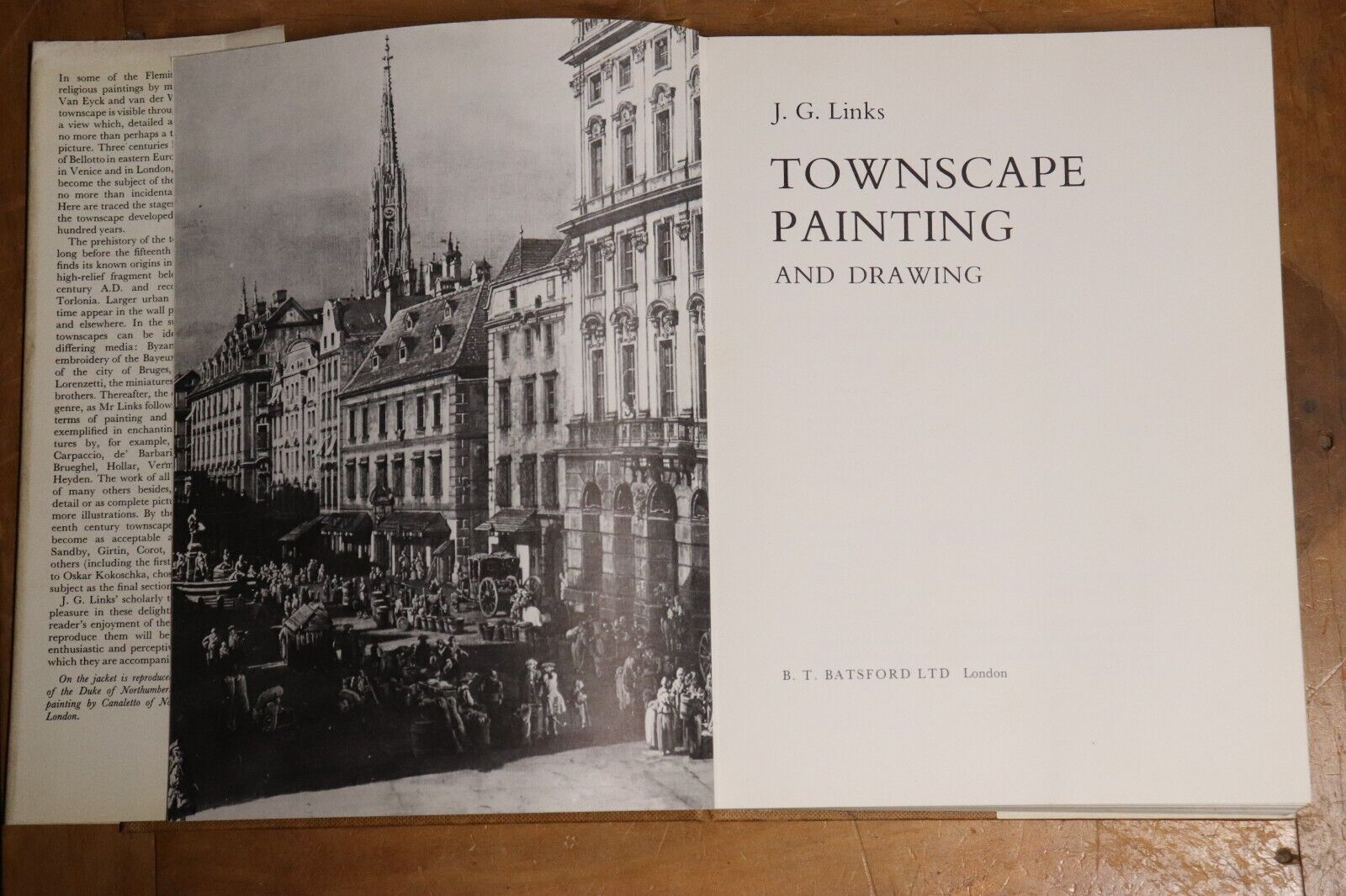 1972 Townscape Painting & Drawing by JG Links 1st Edition Architecture Book