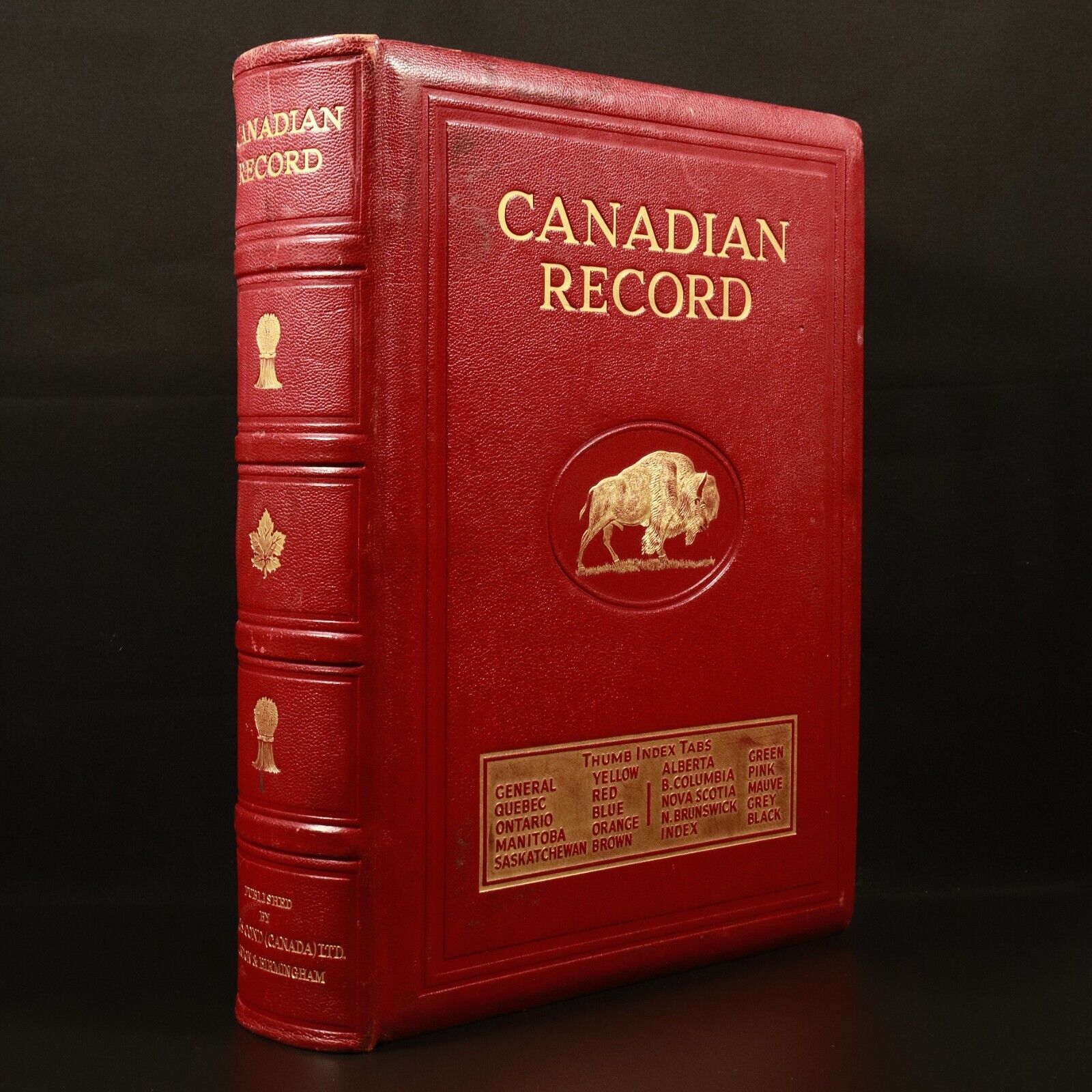 1937-38 The Canadian Record Of Men & Matters Antique Reference Book Leather Bind