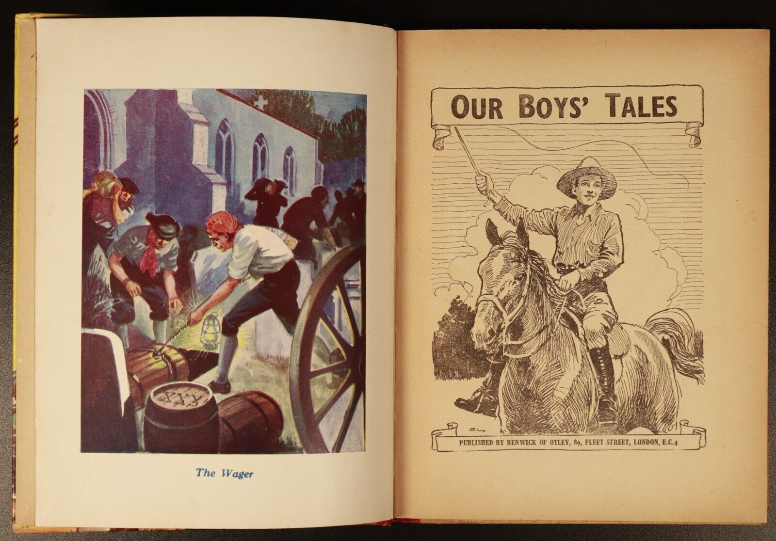 c1950 Our Boys' Tales Vintage Illustrated Children's Book Renwick Of Otley