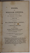 1817 Poems by William Cowper Of The Inner Temple Antique British Poetry Book-2