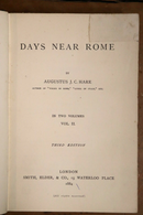 1884 2vol Days Near Rome by Augustus Hare Antique Roman History Book Set-5