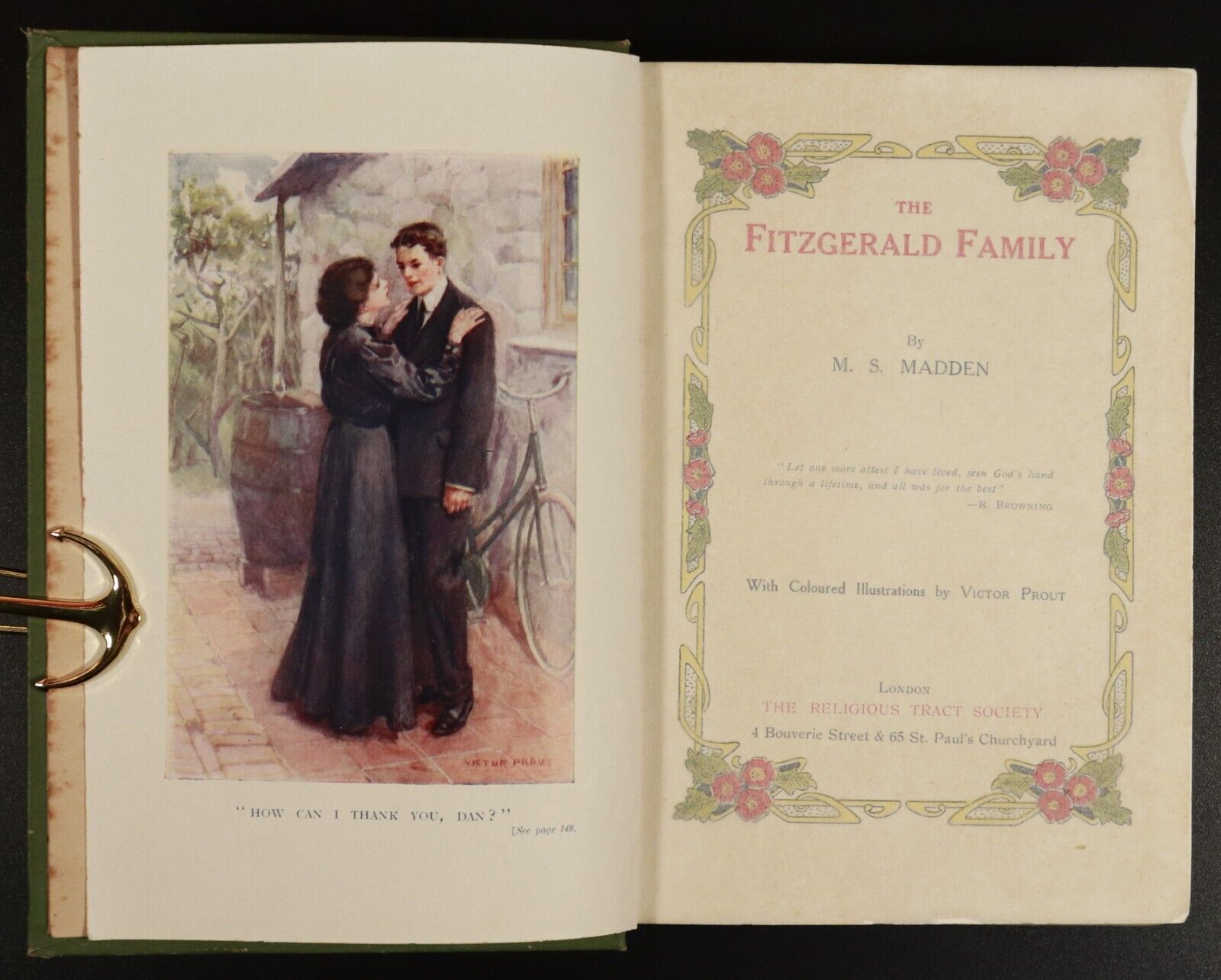 c1900 The Fitzgerald Family by M.S. Madden Antique British Fiction Book RTS