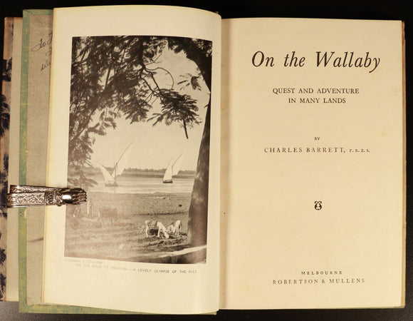 1944 On The Wallaby by Charles Barrett Australian Natural History Book 1st Ed