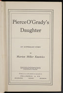 c1928 Pierce O' Gradys Daughter by MM Knowles 1st Ed. Australian Fiction Book-2