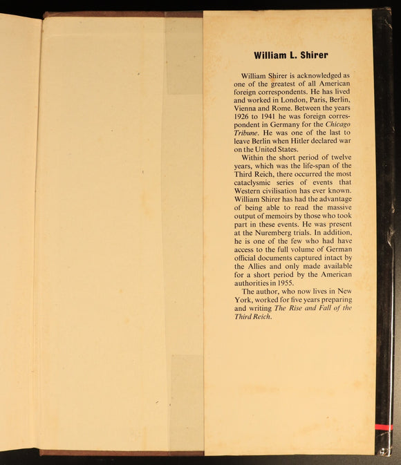 1972 The Rise & Fall Of The Third Reich by W.L. Shirer Military History Book WW2