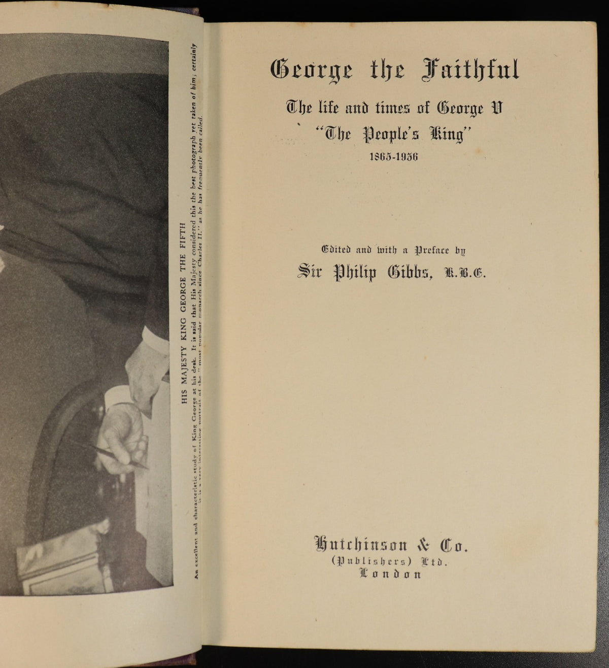 c1936 George The Faithful Life Of George V Antique British Royal Histo ...