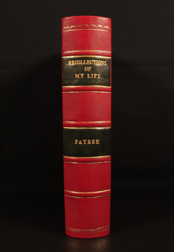 Recollections Of My Life Joseph Fayrer 1900 British India Antique History Book