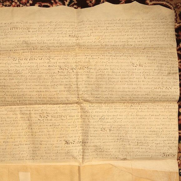 1711 Indenture Conveyance English Legal Document Manuscript Vellum Lease June