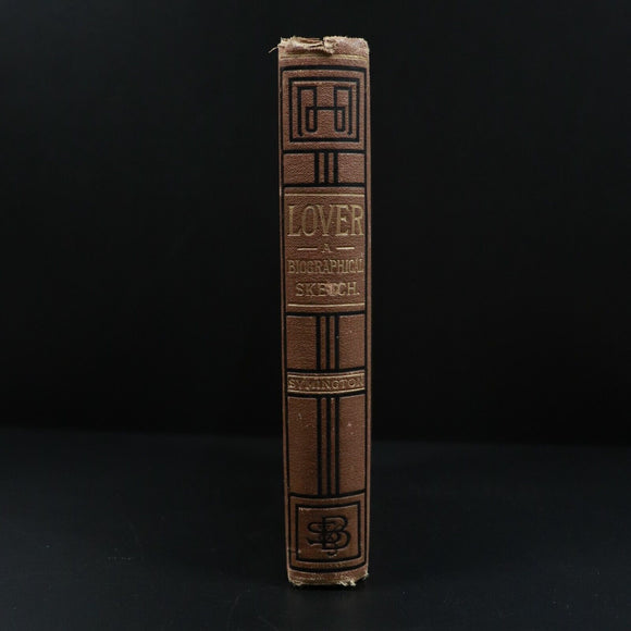 1880 Samuel Lover Biographical Sketch Antique Literature Book 1st Edition