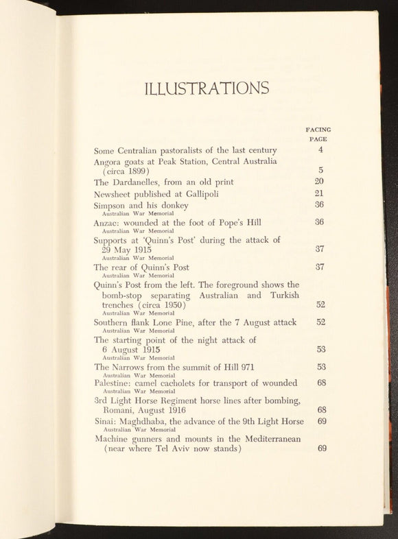 1973 Participation by Humphrey Kempe Australian Military History Book ANZAC