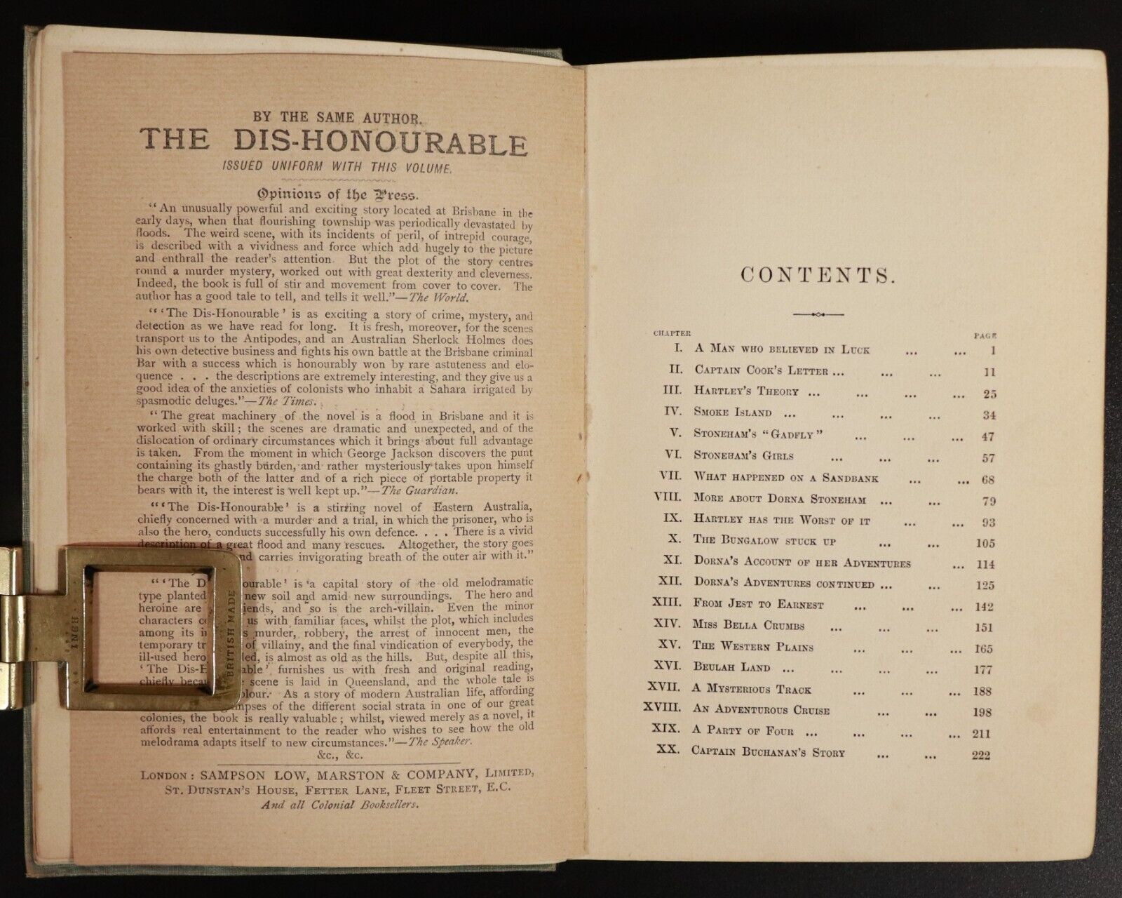 1896 An Australian Bush Track by JD Hennessey Antique Australian Fiction Book