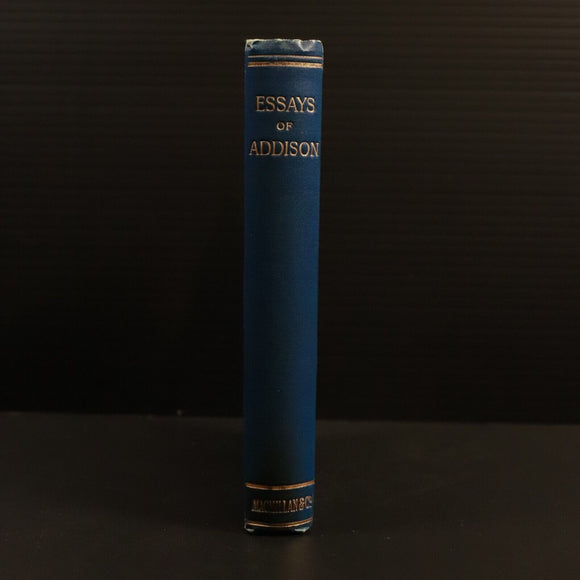 1898 Essays Of Joseph Addison by John Richard Green Antique Literature Book