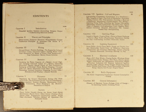 c1948 The Motor Electric Manual 10th Edition Antique Automotive Reference Book